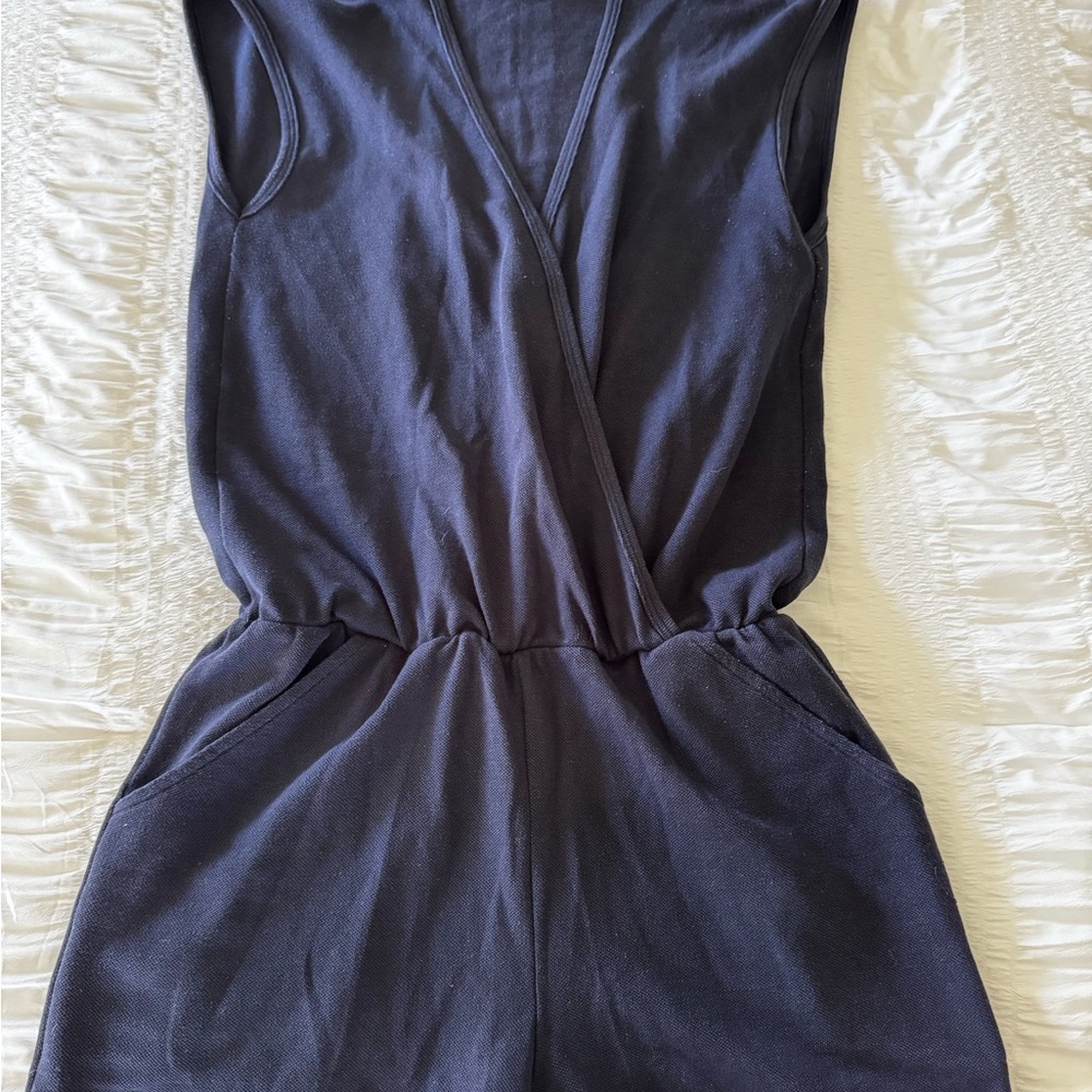 American Apparel Navy Blue One-Piece Romper